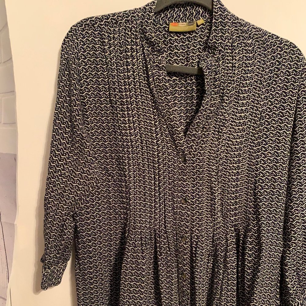 Rock, Flower, Paper Tunic Blouse SZ S